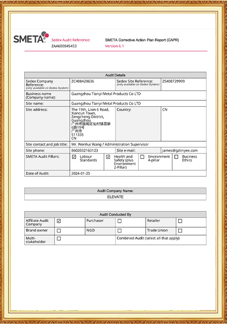 Certificate Of Honor